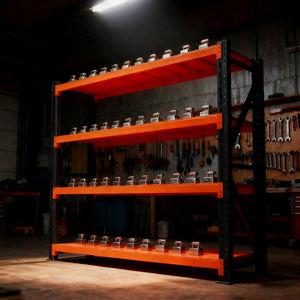 Fábrica de fabricación 4 capas Protección contra la corrosión 60 'Longspan Metal Light Duty Racks Garaje Almacén Almacenamiento Estantes apilables - Product Image 4