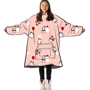 Sudadera con capucha tipo manta <span class=keywords><strong>de</strong></span> sherpa gruesa y extragrande <span class=keywords><strong>para</strong></span> mujer, ideal <span class=keywords><strong>para</strong></span> el invierno y el descanso - Product Image 3