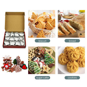 Moules à biscuits créatifs en acier inoxydable sur le thème de Noël, 24 pièces, <span class=keywords><strong>emporte</strong></span>-pièces en relief pour la cuisson des biscuits, outils dans une boîte - Product Image 4