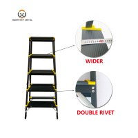 Escabeau industriel en aluminium pour escalier pliable à échelle double face EN131/EN14183