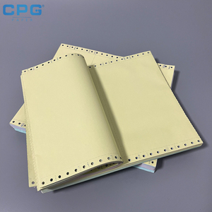 Papier autocopiant CB CFB CF personnalisé en usine, papier continu pour ordinateur, impression rapide, 4 plis, papier NCR, formulaires logistiques - Product Image 1