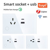 Prise PD30W standard australienne USB 120 AU/US Type de prise Tuya 16A WiFi Thaïlande Vietnam Standard Zigbee Android Bar Design Smart