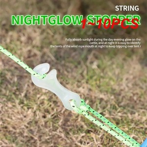 Outdoor Glow In Dark Wind Rope Clip 63cm PVC Tent Accessory For <b>Tarp</b> Tent Anti Slip Adjustment Piece - Product Image 2