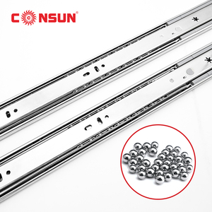 Sản Xuất Mềm Đóng Kính Thiên Văn Trượt Đẩy Mở Đầy Đủ Mở Rộng Kênh Đường Ray Bóng Mang Tủ Ngăn Kéo Trượt - Product Image 3