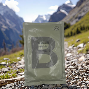 Comida Lista para comer Ración DE EMERGENCIA Alimentos y bebidas Alimentos instantáneos y alitas de pollo con champiñones Arroz MRE - Product Image 1