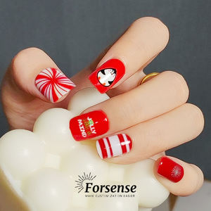 Forsense rouge mignon presse courte sur les <span class=keywords><strong>ongles</strong></span> avec conception <span class=keywords><strong>faux</strong></span> <span class=keywords><strong>ongles</strong></span> <span class=keywords><strong>kawaii</strong></span> gros dessin animé <span class=keywords><strong>faux</strong></span> <span class=keywords><strong>ongles</strong></span> artificiels pour les filles - Product Image 5