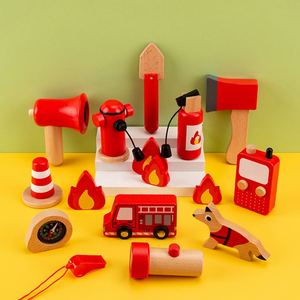 Cadeau de Noël et d'anniversaire, jeu d'imitation pour enfants, costume de pompier pour garçons, ensemble d'outils de pompier - Product Image 6