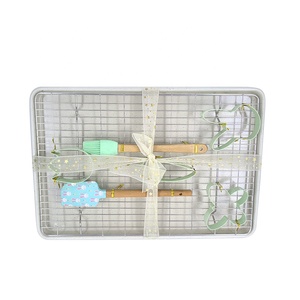 Set da <span class=keywords><strong>Forno</strong></span> 8 Pezzi in Acciaio al Carbonio Antiaderente Ecologico, <span class=keywords><strong>con</strong></span> <span class=keywords><strong>Griglia</strong></span> <span class=keywords><strong>per</strong></span> Raffreddare Biscotti, Molto Popolare - Product Image 3