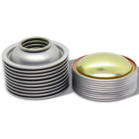 Vente en gros de boîtes aérosols en aluminium jetables personnalisées, avec dessus et dessous coniques de 45/52/57/60/65/70 mm, personnalisables