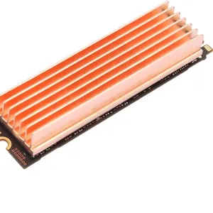 M.2 sirip peredam panas Nvme ssd, Heatsink tembaga murni 7 dengan bantalan silikon termal untuk PC / PS5 M.2 PCIE NVMe SSD atau M.2 SATA SSD