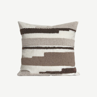 2024 nouveau tufté broderie taie d'oreiller Polyester élégant abstrait housse de coussin pour salon décor à la maison hôtel fournitures