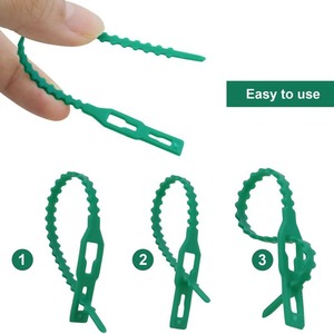 Attaches de plantes réglables, attaches flexibles pour plantes de jardin, clip de tige vert pour <span class=keywords><strong>support</strong></span> d'escalade d'arbres de jardin, vigne, tomate - Product Image 6