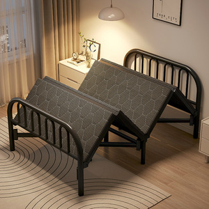 <span class=keywords><strong>Lit</strong></span> simple pliable en métal pour la maison <span class=keywords><strong>et</strong></span> les dortoirs, taille 1,2 m, design moderne, multifonctionnel - Product Image 1