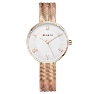 Reloj de Cuarzo Elegante para Mujer, Resistente al Agua, con Correa de Malla de Acero Inoxidable, Números Romanos, Casual y de Negocios, Venta al Por Mayor - Product Image 1