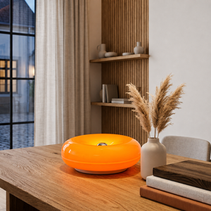 <strong>Bedside</strong> Small AC Powered Modern Luxury Donut Table <strong>Lamp</strong> with <strong>Touch</strong> <strong>Control</strong> Dimmable Glass Ambient Light for Bedroom Decor - Product Image 3