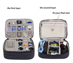 BSCI Factory Electronics Organizer Travel Cable <b>file</b> Cord Bag Accessories Gadget Gear Storage <b>Cases</b> for 8 Inch Tablet (Gray) - Product Image 2