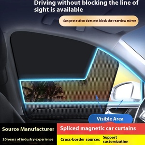 Nouvelle Rideau Pare-Soleil Magnétique pour Voiture à 10 Aimants Puissants, Non Transparent, Ne Bloquant Pas la Vue, Type Épissable - Product Image 6