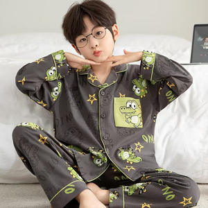 Set Pigiama Autunnale con Colletto per Ragazzi, Pigiama con Stampa Cartoni Animati per Bambini 2-15 Anni, Pigiama Primaverile a Maniche Lunghe per Bambine, Morbido Abbigliamento da Casa per Bambini - Product Image 1