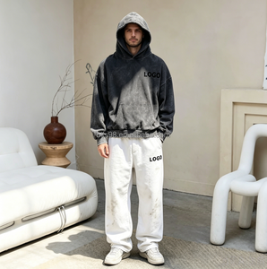 Sudadera Corta Oversize de Invierno con Capucha Grande, Cuello con Capucha, Color Sólido, Sin Bolsillos, Sin Cordón, Estampado Personalizado - Product Image 1