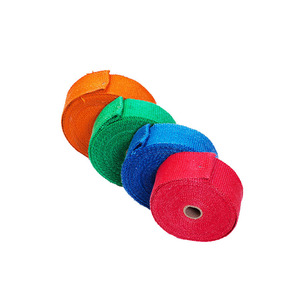Rouleau de bande thermique pour échappement, en fibre de verre, titane, noir, rouge, vert et Orange, pare-chaleur avec attaches en acier inoxydable, pour moto - Product Image 5