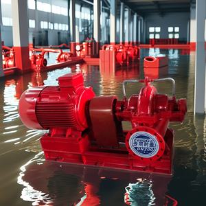 مضخة حريق كهربائية أفقية أحادية المرحلة عالية التدفق وعالية الضغط، مضخة حريق طاردة مركزية للسفن، مضخة تعزيز الحريق للفنادق الشاهقة، تصنيع حسب الطلب - Product Image 2