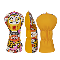 Accessoires de golf en gros : Housses de tête de club de golf motif animal chien, motif chips et sauce tomate