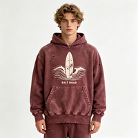 Sweat-shirt à manches longues CROW HOUR, style vintage, délavé, effet usé, graphisme gothique, streetwear, en coton