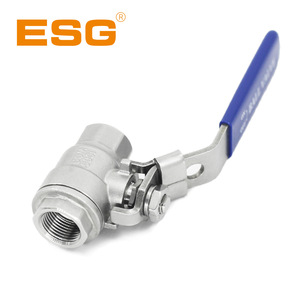 Válvula de bola de acero inoxidable ESG de 2 piezas con rosca interna de 1 pulgada y 100 psi para aplicaciones de baja presión - Product Image 5