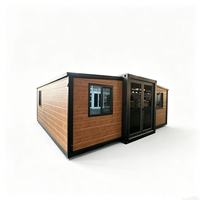 Maison conteneur modulaire préfabriquée extensible à double aile, norme australienne, 20 pieds et 40 pieds, pour cabane de vacances