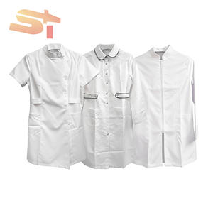 <span class=keywords><strong>Camice</strong></span> Bianco in Poliestere Traspirante SIKE per Medici, Infermieri, Farmacie e Laboratori, Comodo <span class=keywords><strong>Camice</strong></span> Medio-Lungo per Donne - Product Image 6