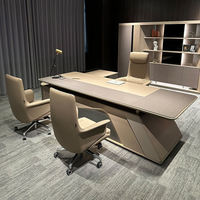 Ensemble de bureau de direction ergonomique moderne YSYG avec chaise en bois durable, écologique, résistante à l'eau et design modulaire