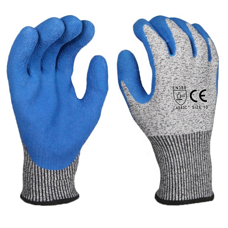 Ударопрочные зимние двойные нитриловые перчатки 1 3 5microfoam grip blue anti-cut neon cut стойкие перчатки с ладонью с полиуретановым покрытием