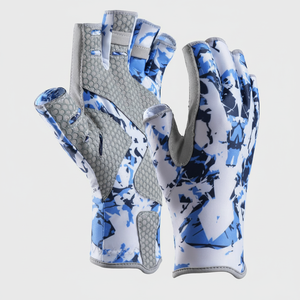 ถุงมือตกปลาน้ำหนักเบาที่มีวัสดุแห้งเร็วระบายอากาศได้ดีแบบเปิดนิ้วและมีสายรัดข้อมือที่ปลอดภัยสำหรับสภาพอากาศ - Product Image 1