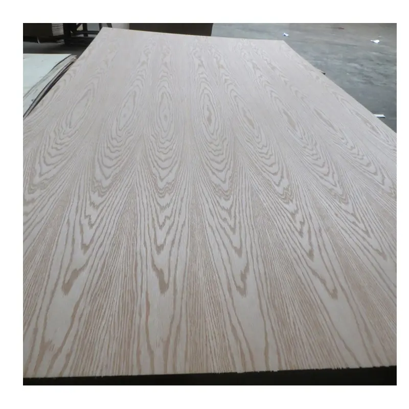 18MM Red oak MDF board natural wood veneer laminated MDF furniture panel