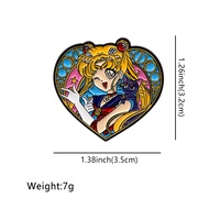 Oferta Especial: Broches Creativos de Moda con Diseño de Sailor Moon para Mujer, Adornos para Ropa, Venta al Por Mayor