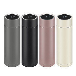 Thermos intelligent isolé sous vide, flacon en acier inoxydable de 500ml, avec led, personnalisé, thermos - Product Image 1