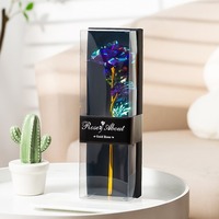 2025 idées de cadeaux de nouvel an fleur Rose en or 24K pour Noël Halloween Graduation Pâques-cadeau de fête des mères heureuse Galaxy Rose