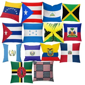 아이티 과테말라 푸에르토리코 엘살바도르 에콰도르 베네수엘라 멕시코 국기 쿠션 커버 온두라스 베개 커버