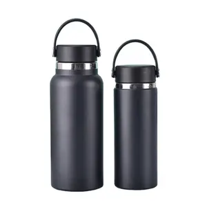 개인 라벨 분말 코팅 그라데이션 색상 20oz 32oz 40oz 이중 벽 진공 절연 스테인리스 물병 플라스크