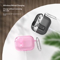 Étui portable antichoc pour Apple AirPods 5 4 pour AirPods Pro 2 3 Coque souple solide avec mousqueton Verrou de sécurité Couverture scintillante