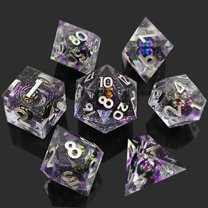 Nuevos Dados de Resina con Forma de <span class=keywords><strong>Planeta</strong></span> para Juegos de Rol D&D y Call of Cthulhu; Juego de 100 Dados Poliédricos D20 con Diseño de Ángulo Recto - Product Image 2