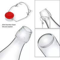 Bouteille en verre pour bière, bouteille de boisson en verre, bouteille à bouchon basculant, étanche, réutilisable, contenant pour boissons, 250 ml, 500 ml