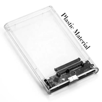 Trasparente 2.5 pollici SATA III USB 3.0 custodia disco rigido utilizzato HDD esterno per PC portatile supporta 6TB Mobile SSD & HDD