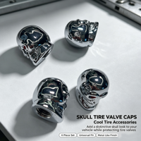 Nouveau produit en promotion : Capuchon de valve de pneu de voiture créatif en forme de crâne, accessoire de décoration tête de démon
