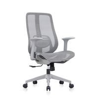 Nouvelle chaise de bureau à dossier moyen en maille avec dossier large confortable et repose-pieds pour poste de travail de cadre et de personnel