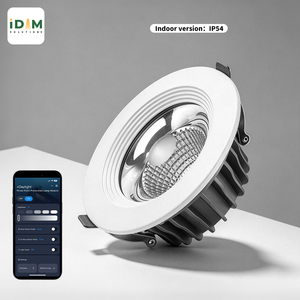 ไฟดาวน์ไลท์ LED แบบฝังเพดานสำหรับเชิงพาณิชย์ ควบคุมการหรี่แสงและตั้งเวลาผ่านแอปสมาร์ทโฟน ใช้ชิป LED นำเข้า เหมาะสำหรับห้างสรรพสินค้า ลานจอดรถ โรงพยาบาล - Product Image 1