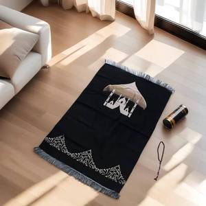 Factory wholesale polyester Muslim solid color <b>prayer</b> rolled into plastic tubes <b>for</b> Middle Eastern retail Namaz <b>rugs</b> - Product Image 1