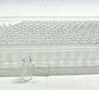 Flacon en verre borosilicate stérile transparent de 2 ml avec bouchon en caoutchouc et capuchon en aluminium