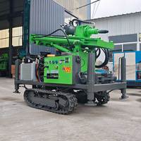 Machine de forage de puits d'eau hydraulique diesel à chenilles portable de petite taille d'usine