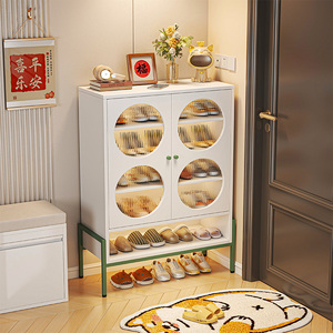 Grande armoire à chaussures fermée avec siège-organisateur de chaussures et de sacs, <span class=keywords><strong>meuble</strong></span> de rangement pour chaussures d'entrée de maison moderne - Product Image 2
